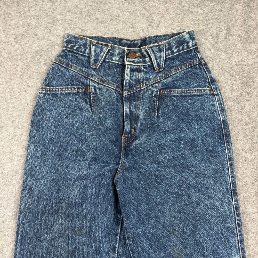 Chic Jeans Women 6 Blue Acid Wash High Rise Western Tapered Leg‎ Denim 80s 90s